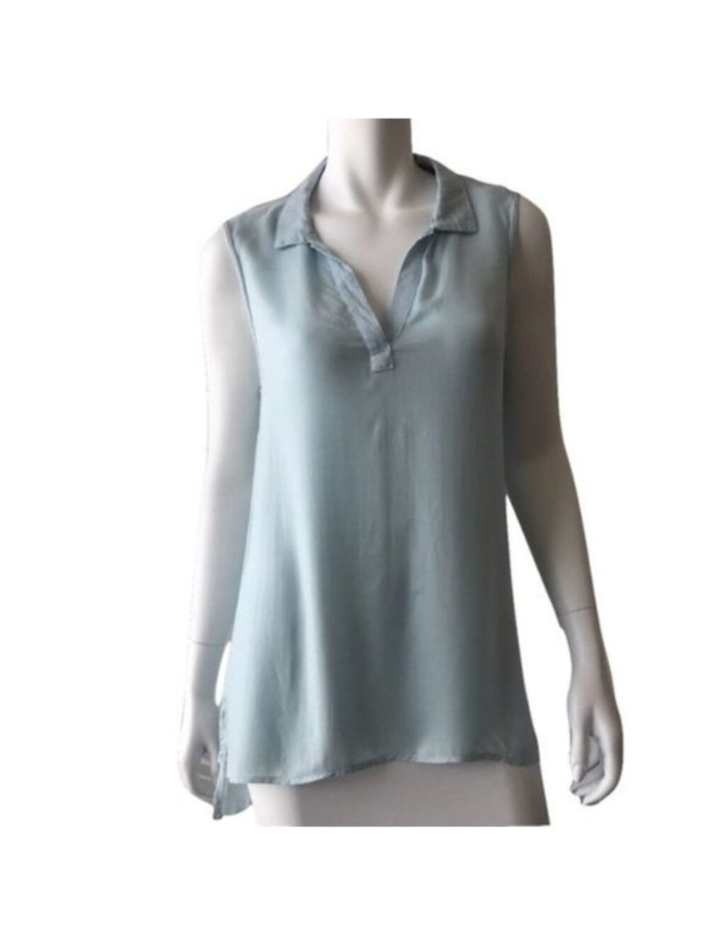 Cloth & Stone Baby Blue Sleeveless Open Back Top